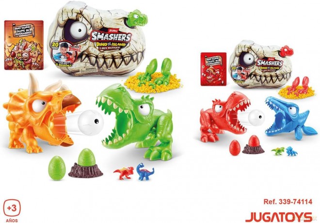 Smashers - Dino Island-Series 1 Mini T-Rex Battle Playset (74114) [FIGURKA]