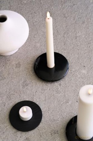 Uyuni - Chamber taper Candle holder - Black (UL-30321)