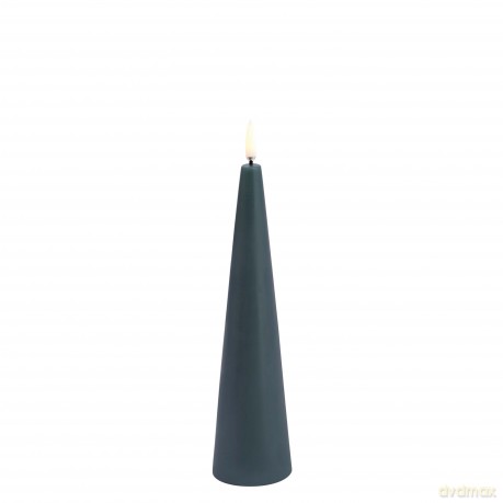 Uyuni - LED cone candle - Pine green, smooth - 5,8x21,5 cm (UL-CO-PG06021)