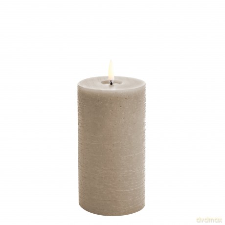 Uyuni - LED pillar melted candle - Sandstone Rustic - 7,8x15 cm (UL-PI-SAM78015)