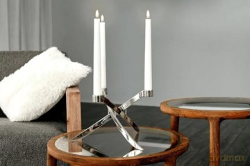 Uyuni - Lightarch Candle holder mini taper 1'arm - Matte Black (UL-30257)