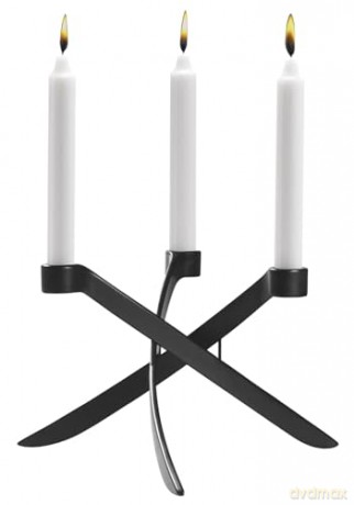 Uyuni - Lightarch Candle holder mini taper 1'arm - Matte Black (UL-30257)