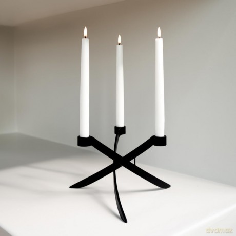 Uyuni - Lightarch taper Candle holder 3'arm - Matte black (UL-30262)
