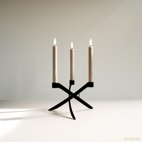 Uyuni - Lightarch taper Candle holder 3'arm - Matte black (UL-30262)