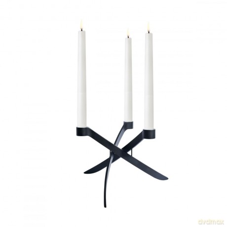 Uyuni - Lightarch taper Candle holder 3'arm - Matte black (UL-30262)