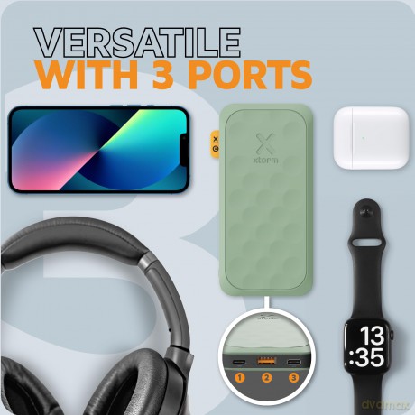 Xtorm - Power Bank USB-C PD 20W 10,000mAh/2xUSB-C Green