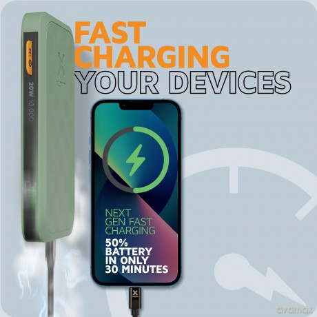 Xtorm - Power Bank USB-C PD 20W 10,000mAh/2xUSB-C Green