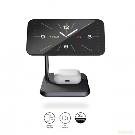 Zens - Wireless Charger 3in1 Alu ZEDC19B/00