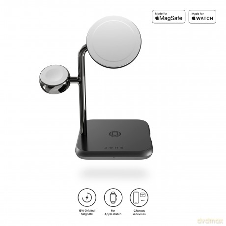 Zens - Wireless Charger 4in1 Black ZEDC22B/00