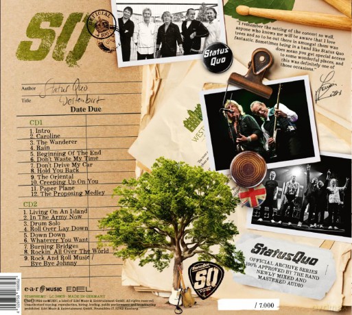 Status Quo: Official Archive Series Vol 3 Live At Westonbirt Arboretum (digipack) [2CD]