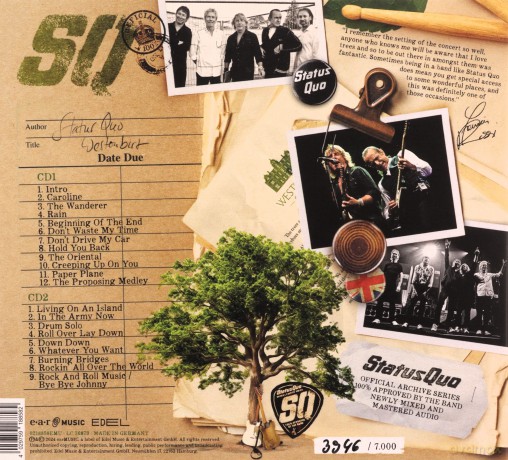 Status Quo: Official Archive Series Vol 3 Live At Westonbirt Arboretum (digipack) [2CD]