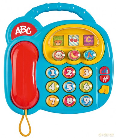 Simba 104010016 ABC Kolorowy Telefon z Różnymi Dźw