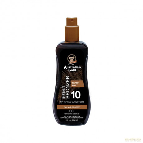 Australian Gold - Sunscreen Spray Gel w. Instant Bronzer 237 ml - SPF 10