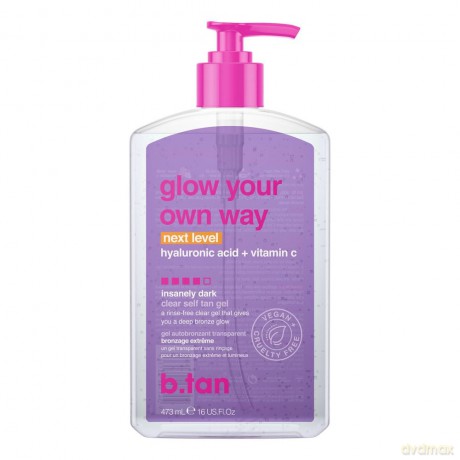 B.tan Glow Your Own Way Next Level Przezroczysty Żel Samoopalający 437ml