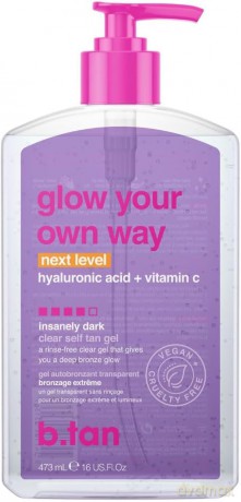 B.tan Glow Your Own Way Next Level Przezroczysty Żel Samoopalający 437ml
