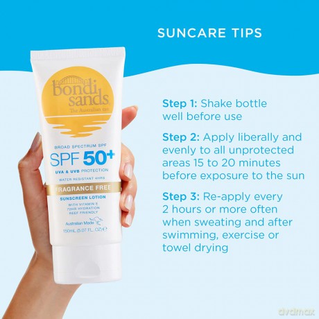 Bondi Sands - SPF 50+ Fragrance Free Body Sunscreen Lotion 150 ml