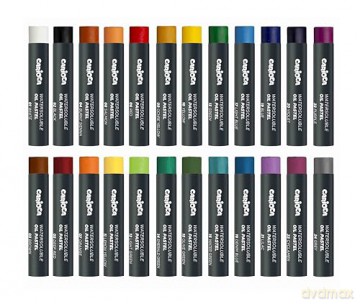 Carioca Plus - Water-soluble oil pastels, 24 pcs (809315)