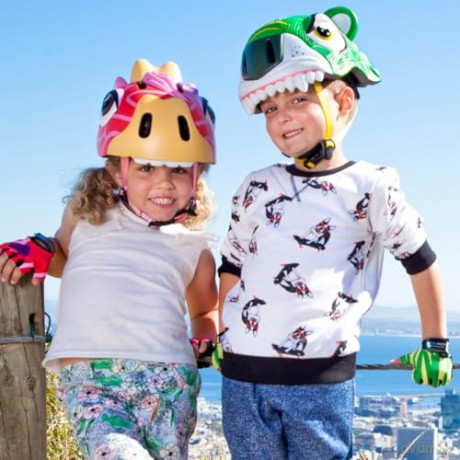 Crazy Safety - Chameleon Bicycle Helmet - Green (101101-01)