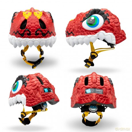 Crazy Safety - Dragon Bicycle Helmet - Red (100201-03-01)