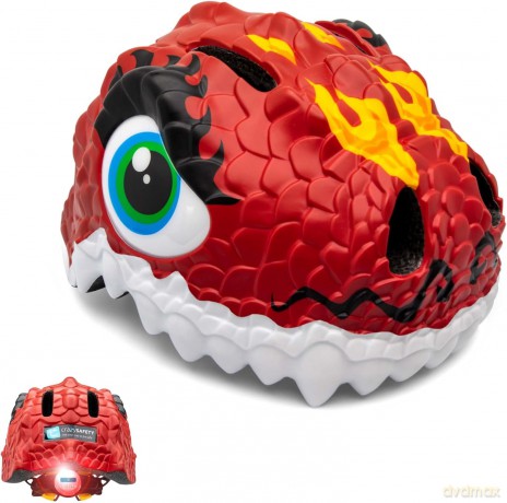 Crazy Safety - Dragon Bicycle Helmet - Red (100201-03-01)