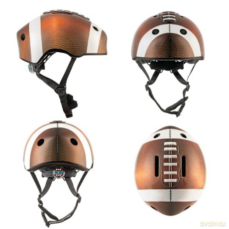 Crazy Safety - Football Bicycle Helmet - Brown (103001-01)
