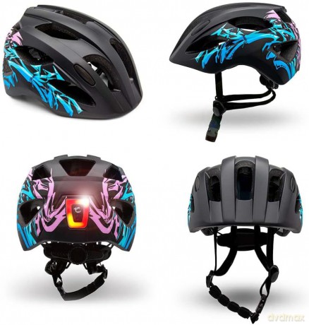 Crazy Safety - Grafitti Bicycle Helmet - Black/Blue (160101-06-01)