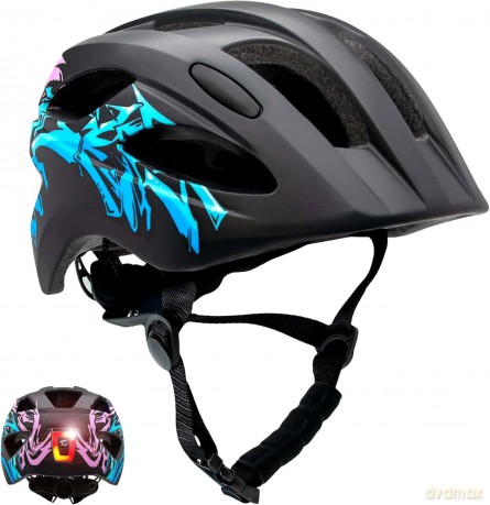 Crazy Safety - Grafitti Bicycle Helmet - Black/Blue (160101-06-01)