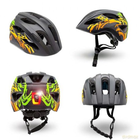 Crazy Safety - Grafitti Bicycle Helmet - Black/Yellow (160101-05-01)