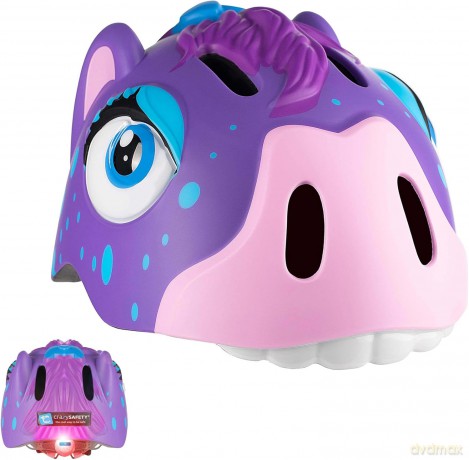 Crazy Safety - Horse Bicycle Helmet - Purple (100901-03)