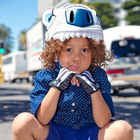 Crazy Safety - Tiger Bicycle Helmet - White (100101-03-01)