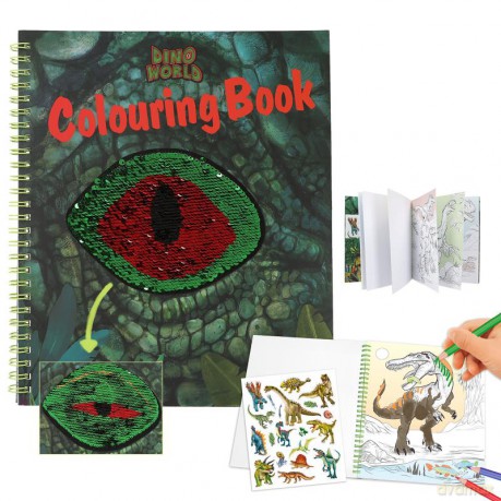 Dino World - Colouring Book With Reservible Seqins (0412757)