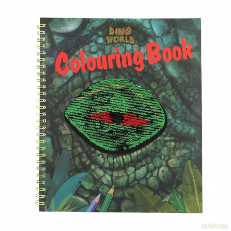 Dino World - Colouring Book With Reservible Seqins (0412757)