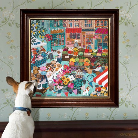 eeBoo - Puzzle 1000 pcs - English Green Market - (EPZTEGM)