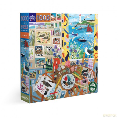 eeBoo - Puzzle 1000 pcs - Seabirds - (EPZTSAB)