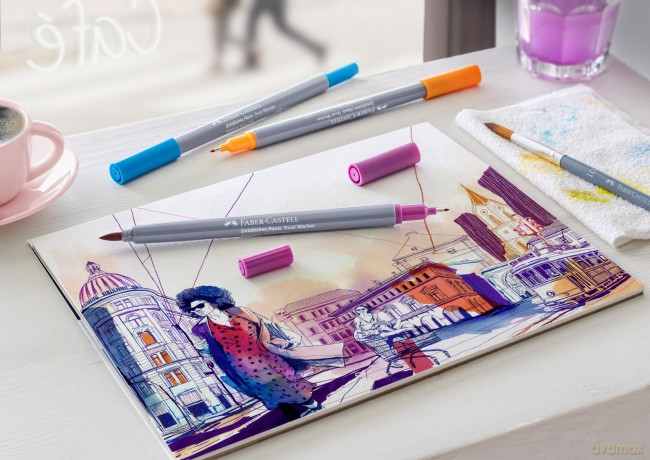 Faber-Castell - Gofa Aqua Dual Marker wallet (6 pcs) (164606)