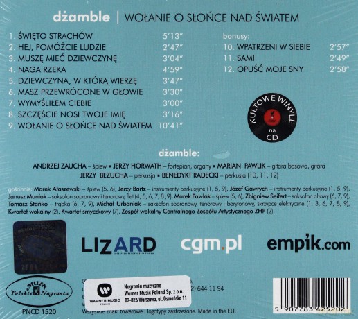 Dżamble: Wołanie o slońce nad światem (digipack) [CD]