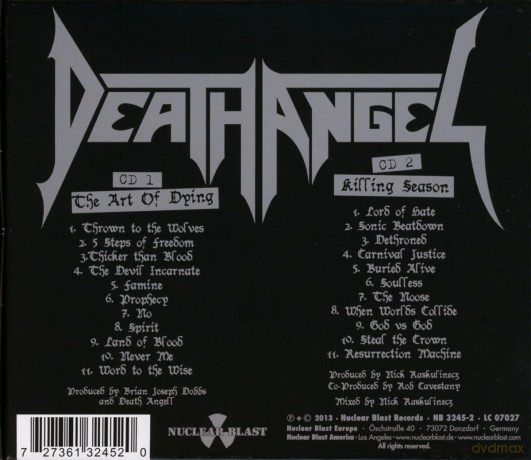 Death Angel: The Art Of Dying + Killing Season (Re-mastered) [2CD]