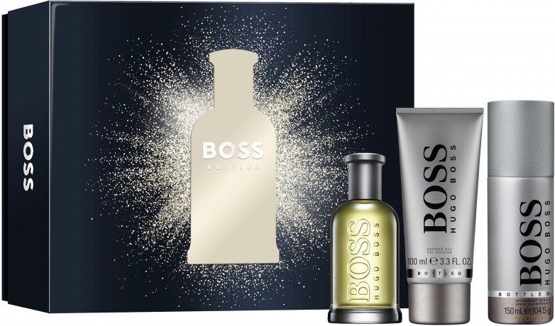 Hugo Boss - Bottled EDT 100 ml + Deodorant Spray 150 ml + Shower Gel 100 ml - Giftset