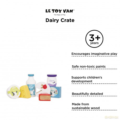 Le Toy Van - Honeybee Eggs and Dairy Crate Set (LTV185)