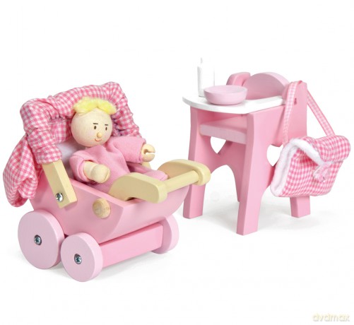 Le Toy Van - Nursery Set with Baby Doll (LME044)