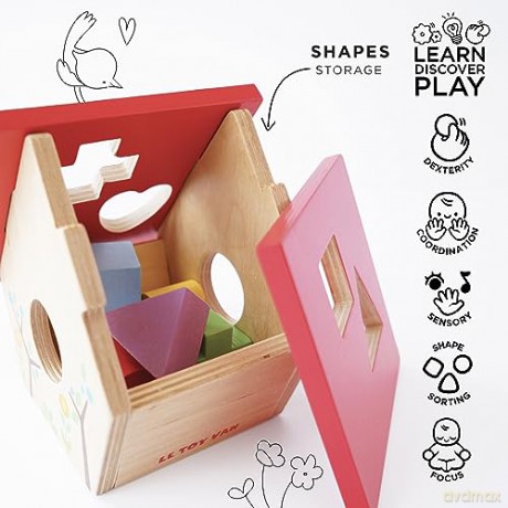 Le Toy Van - Petilou - My Little Bird House Shape Sorter - (LPL085)