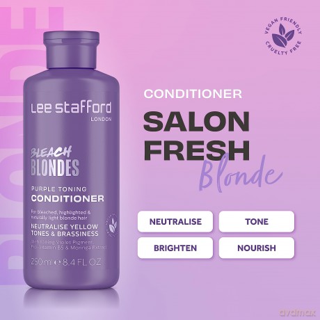 Odżywka neutralizująca żółte tony Lee Stafford - Bleach Blondes Purple Toning Conditioner 250 ml
