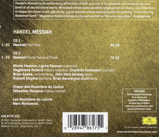 Marc Minkowski: Handel Messiah (Virtuoso) [2CD]