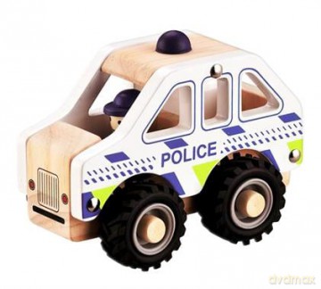Magni - Wooden police car with rubber wheels (2722)