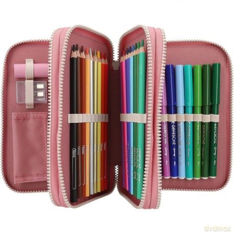Miss Melody Triple Pencil Case FLOWERS (0412869)