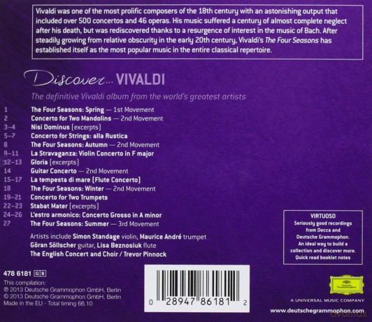 Discover Vivaldi (Virtuoso) [CD]