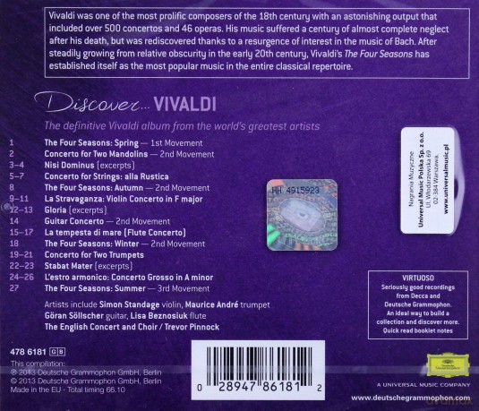 Discover Vivaldi (Virtuoso) [CD]