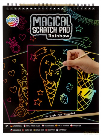 Moxy - Magical Scratch Pad A4 - Rainbow