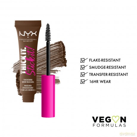 NYX Professional Makeup - Thick It. Stick It! Brow Mascara - Brunette