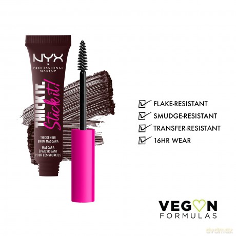 NYX Professional Makeup - Thick It. Stick It! Brow Mascara - Espresso